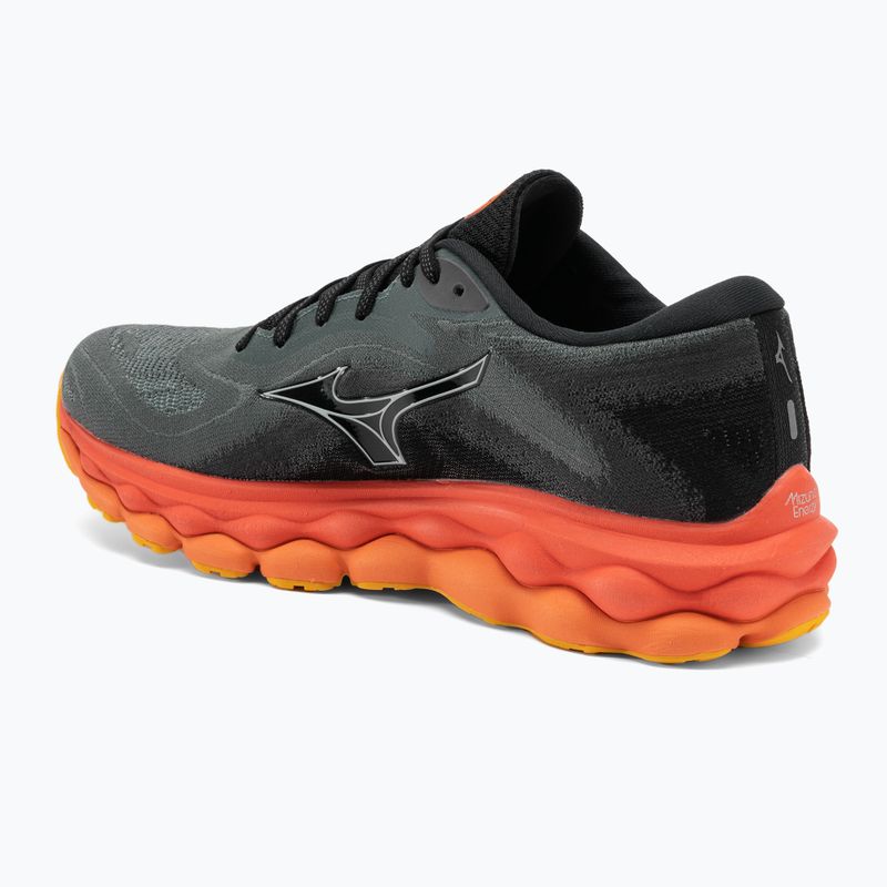Scarpe da corsa da uomo Mizuno Wave Sky 7 turbolenza/nickel/corallo caldo 5