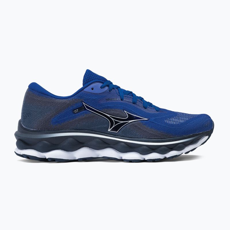 Scarpe da corsa da uomo Mizuno Wave Sky 7 naviga nel web/argento/azzurro 2