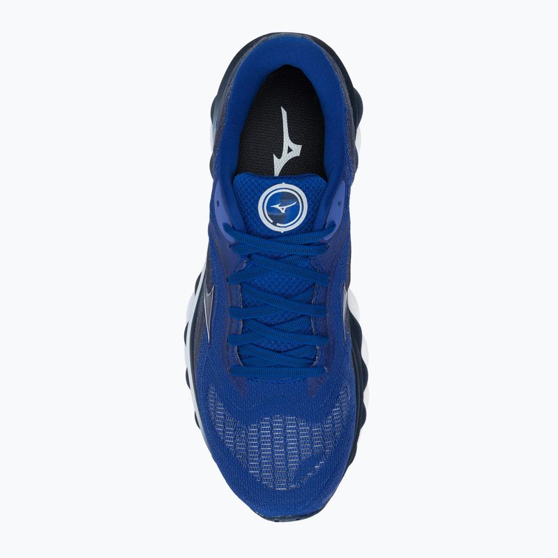 Scarpe da corsa da uomo Mizuno Wave Sky 7 naviga nel web/argento/azzurro 5