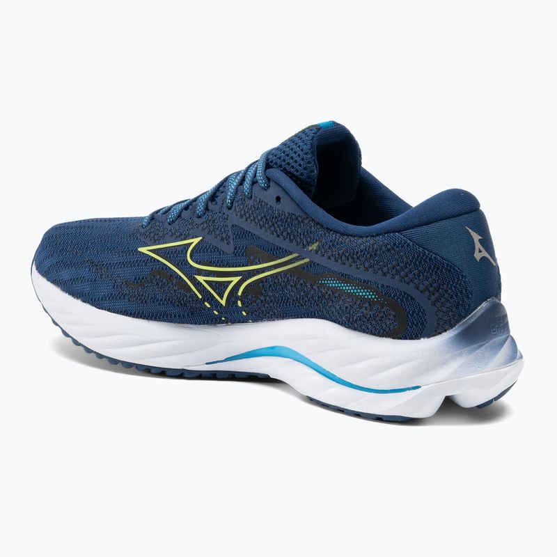 Scarpe da corsa da uomo Mizuno Wave Rider 27 navy peony/verde brillante/swim cap 3