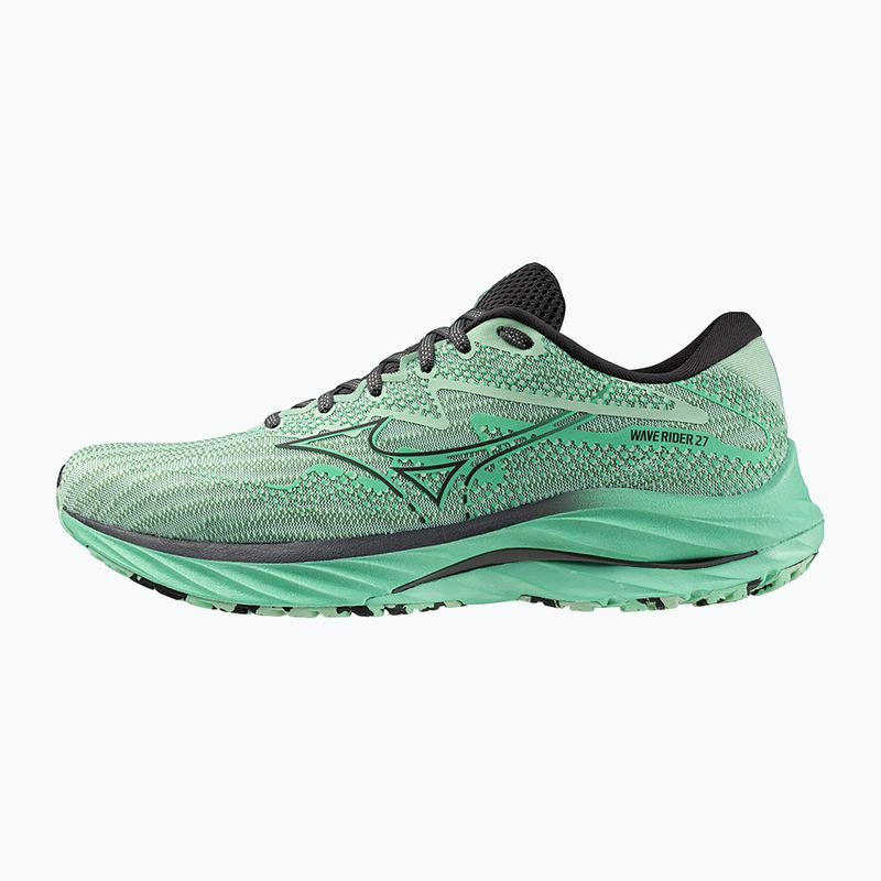 Scarpe da corsa da uomo Mizuno Wave Rider 27 grigio giada/nero ostrica/crema giada 2