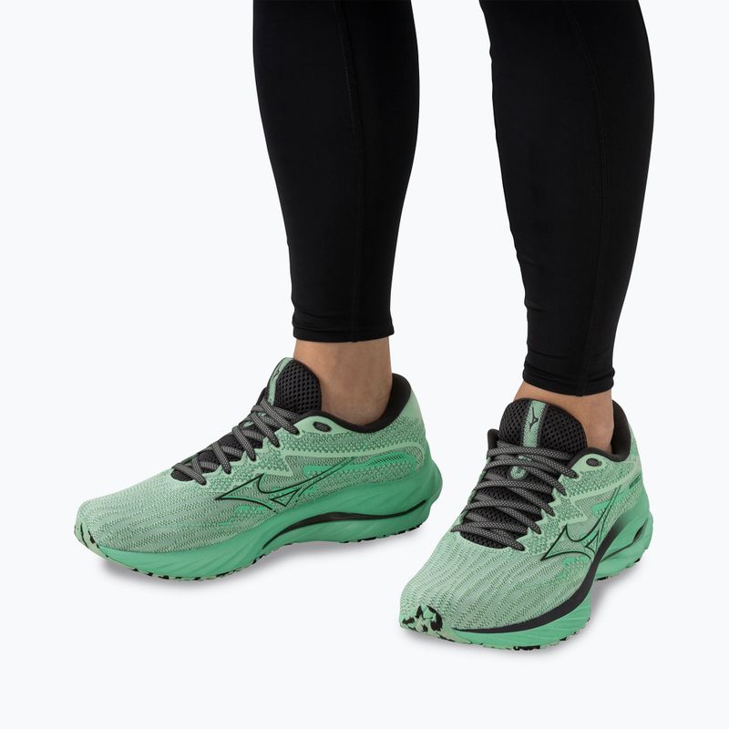Scarpe da corsa da uomo Mizuno Wave Rider 27 grigio giada/nero ostrica/crema giada 7