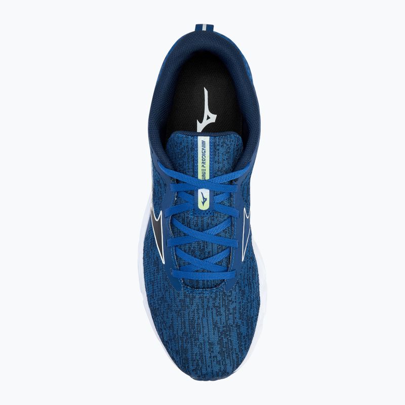 Scarpe da corsa da uomo Mizuno Wave Prodigy 5 navy peony/ bianco/ verde brillante 5