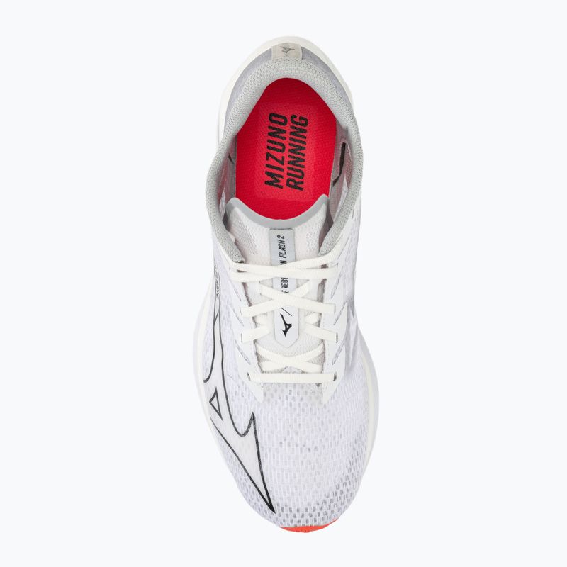 Scarpe da corsa da uomo Mizuno Wave Rebellion Flash 2 bianco/nero/nebbia di porto 5
