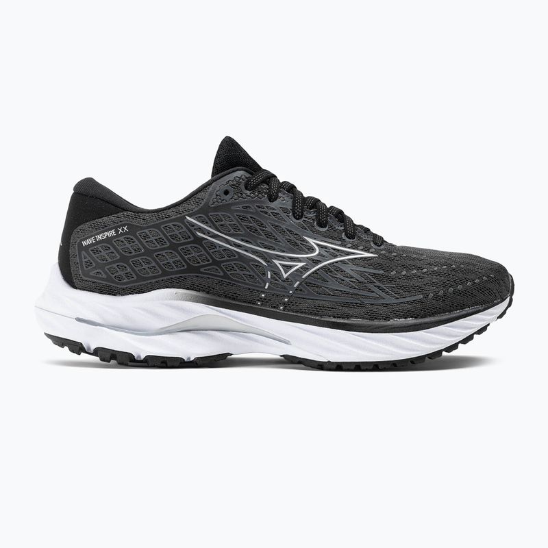 Scarpe da corsa da uomo Mizuno Wave Inspire 20 ebano/bianco/nero 2