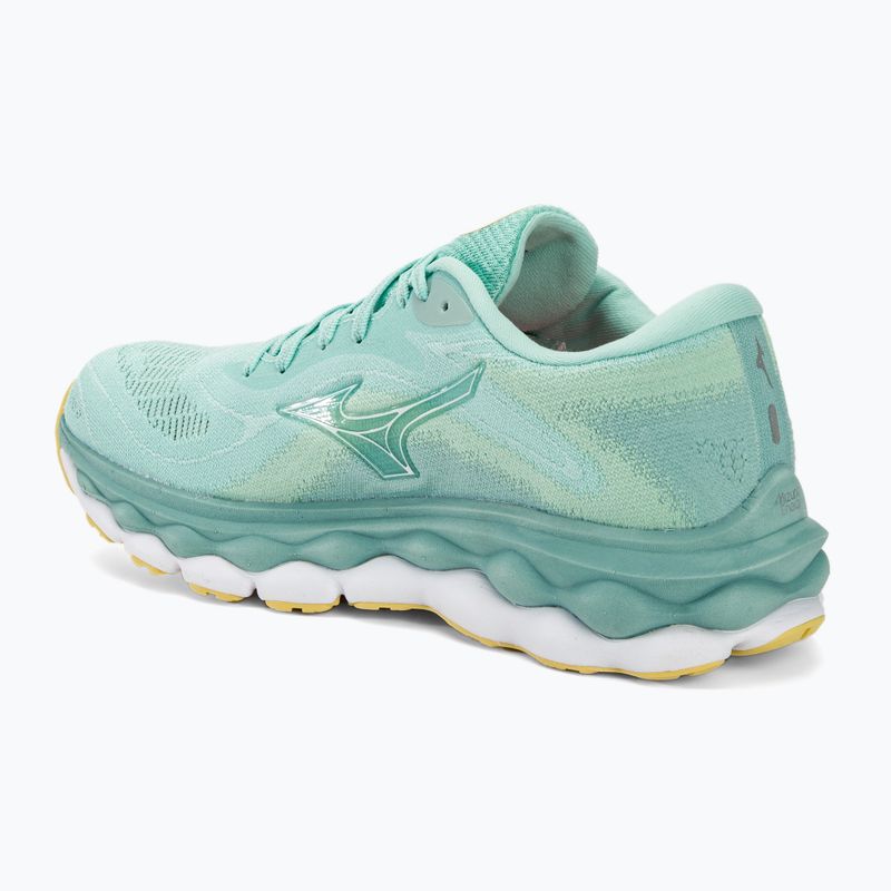 Scarpe da corsa da donna Mizuno Wave Sky 7 blu uovo/bianco/sole 4