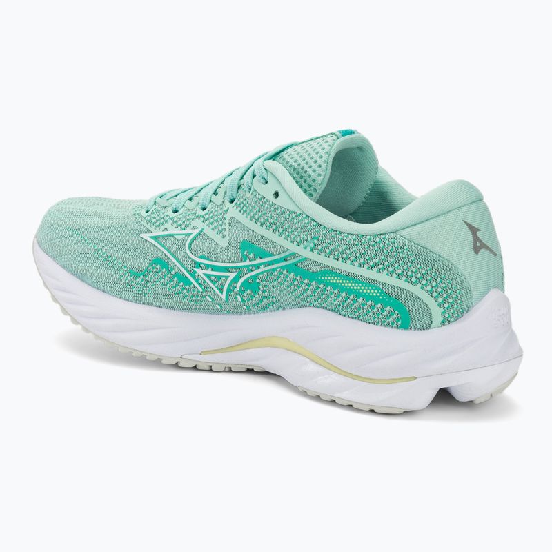 Scarpe da corsa da donna Mizuno Wave Rider 27 blu uovo/bianco/fiore d'arancio 4