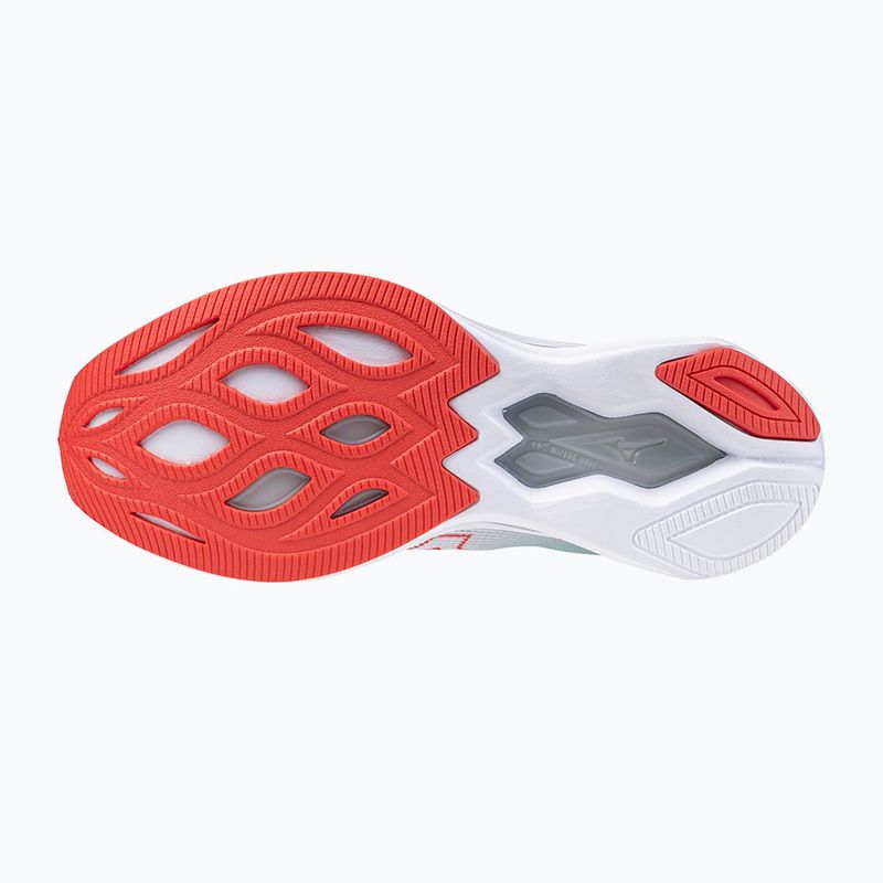 Scarpe da corsa da donna Mizuno Wave Rebellion Sonic 2 fiume bianco/cayenne/nebbia grigia 3