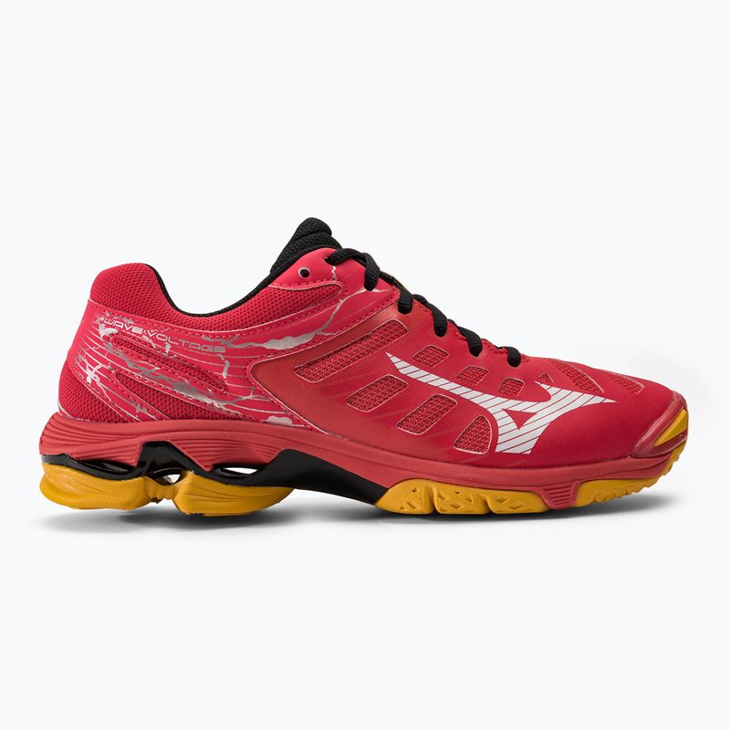 Scarpe da pallavolo da uomo Mizuno Wave Voltage rosso radioso/bianco/carota 2