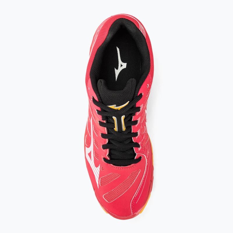 Scarpe da pallavolo da uomo Mizuno Wave Voltage rosso radioso/bianco/carota 5