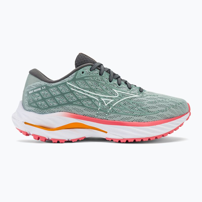 Scarpe da corsa da donna Mizuno Wave Inspire 20 grigio nebbia/bianco/dubarry 2