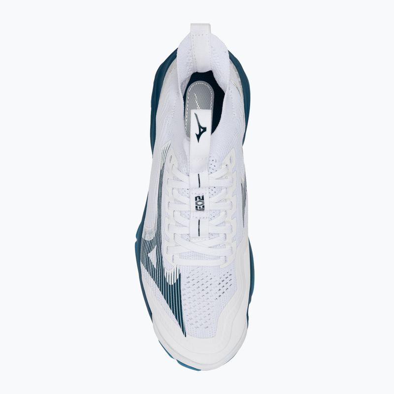 Scarpe da pallavolo da uomo Mizuno Wave Lightning Neo2 bianco/blu marina/argento 5