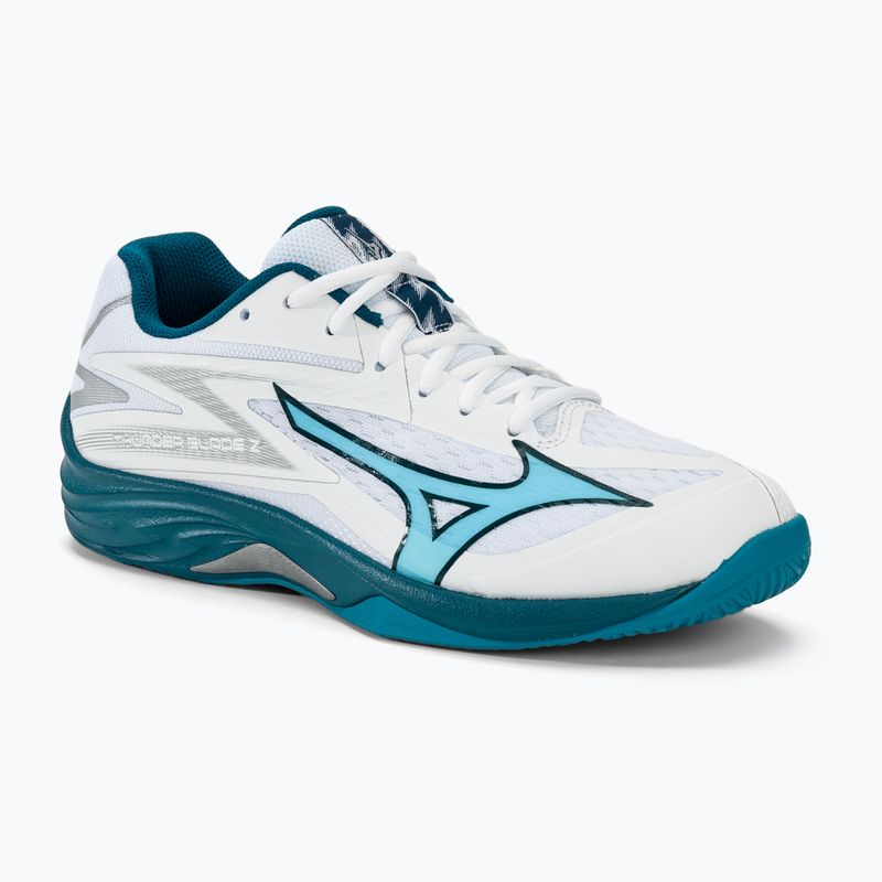 Scarpe da pallavolo da uomo Mizuno Thunder Blade Z bianco/blu marina/argento