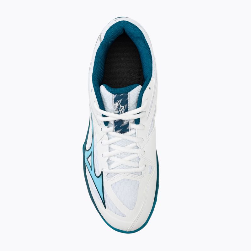 Scarpe da pallavolo da uomo Mizuno Thunder Blade Z bianco/blu marina/argento 5