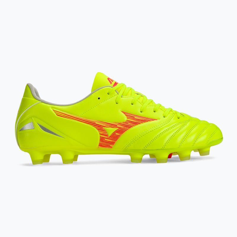 Scarpe da calcio Mizuno Morelia Neo IV Pro MD giallo sicurezza/fuoco corallo 2/galaxy argento uomo 2