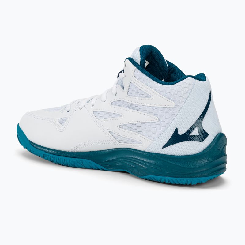 Scarpe da pallavolo da uomo Mizuno Thunder Blade Z Mid bianco/blu marina/argento 3