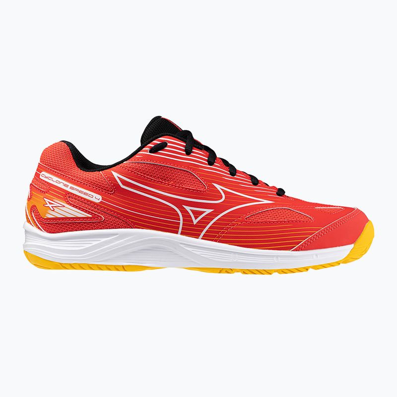 Scarpe da pallavolo da uomo Mizuno Cyclone Speed 4 rosso radioso/bianco/carota 8