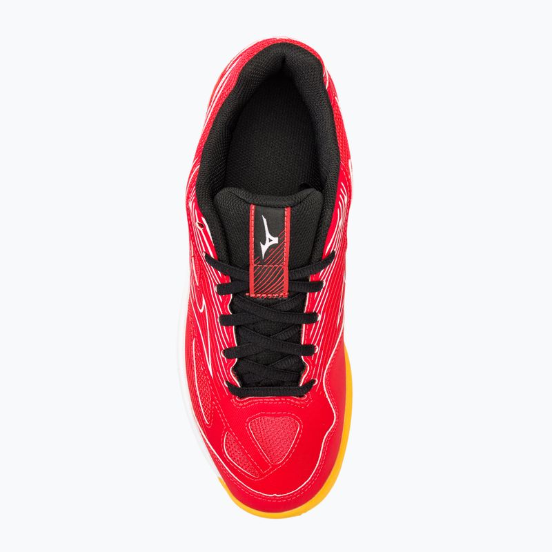 Scarpe da pallavolo da uomo Mizuno Cyclone Speed 4 rosso radioso/bianco/carota 5