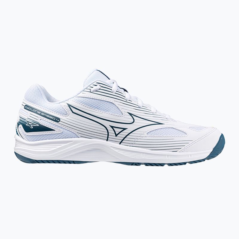 Scarpe da pallavolo da uomo Mizuno Cyclone Speed 4 bianco/blu marina/argento 8