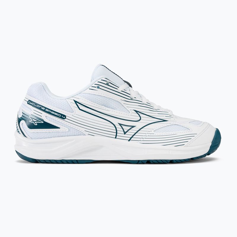 Scarpe da pallavolo da uomo Mizuno Cyclone Speed 4 bianco/blu marina/argento 2