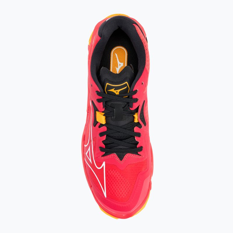 Mizuno Wave Lightning Z8 scarpe da pallavolo rosso radioso/bianco/arancio 5
