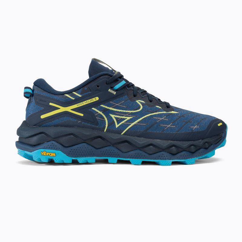 Scarpe da corsa da uomo Mizuno Wave Mujin 10 dress blues/verde brillante/swim cap 2