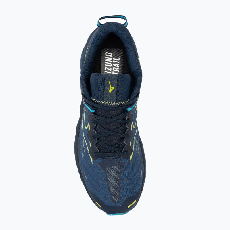 Scarpe da corsa da uomo Mizuno Wave Mujin 10 dress blues/verde brillante/swim cap 5