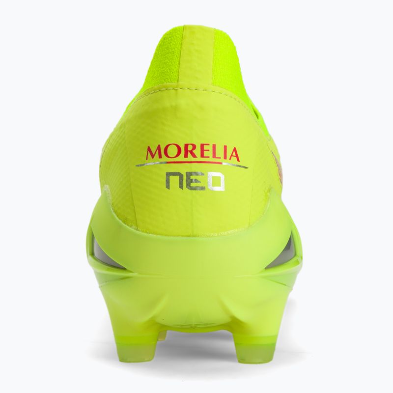 Scarpe da calcio Mizuno Morelia Neo IV Β Elite MD giallo sicurezza/fuoco corallo 2/argento galassia da uomo 8