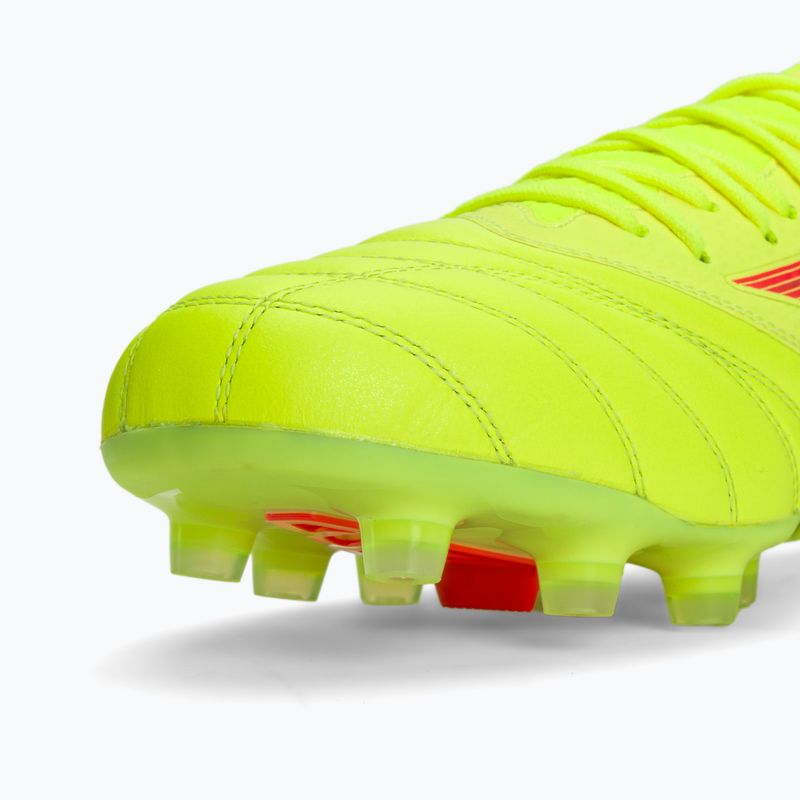 Scarpe da calcio Mizuno Morelia Neo IV Β Elite MD giallo sicurezza/fuoco corallo 2/argento galassia da uomo 9