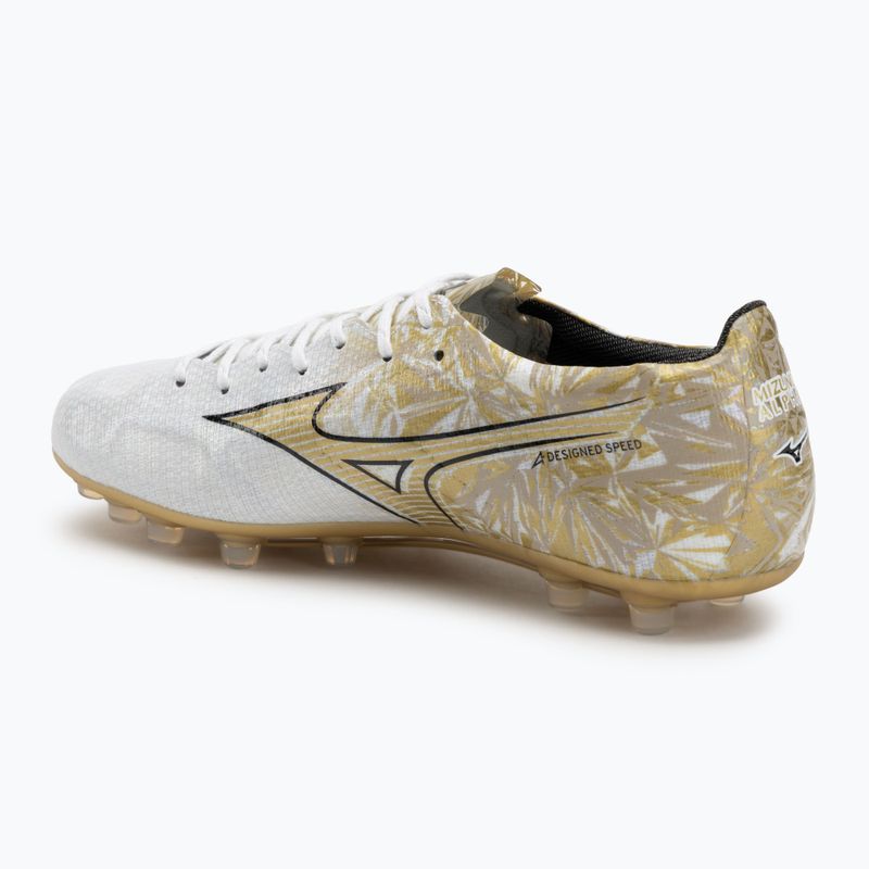 Scarpe da calcio da uomo Mizuno Alpha Japan AG bianco/oro/nero 3