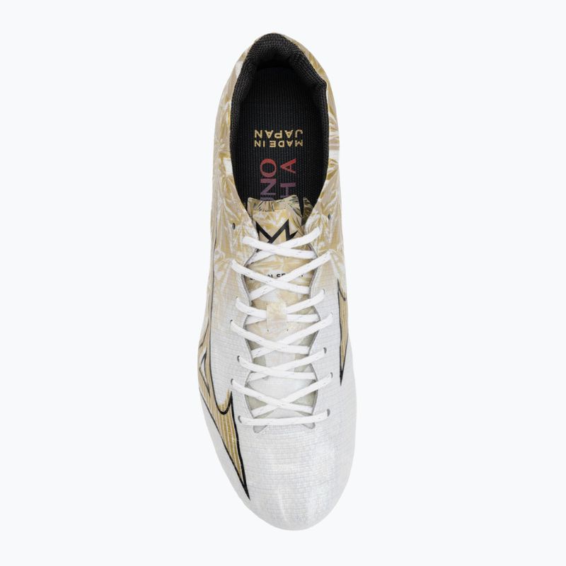 Scarpe da calcio da uomo Mizuno Alpha Japan AG bianco/oro/nero 5