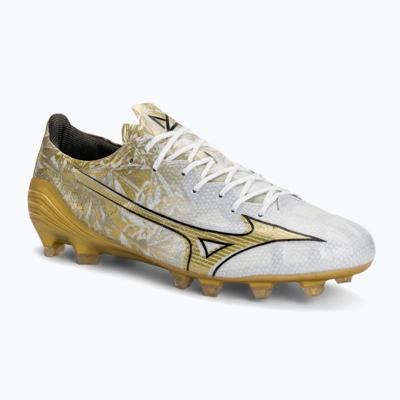 Scarpe da calcio Mizuno da uomo Αlpha Elite MD bianco/oro/nero