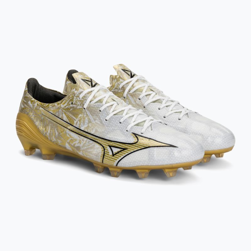 Scarpe da calcio Mizuno da uomo Αlpha Elite MD bianco/oro/nero 5