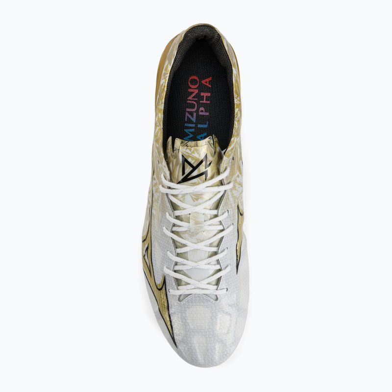 Scarpe da calcio Mizuno da uomo Αlpha Elite MD bianco/oro/nero 7