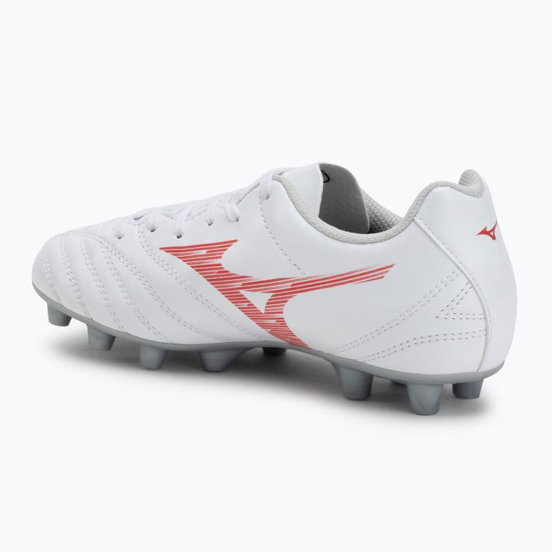 Scarpe da calcio Mizuno Monarcida Neo III Select Jr MD da bambino bianco/rosso radiante 3