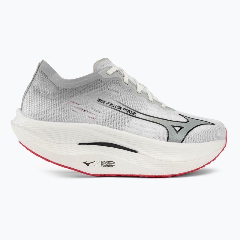 Scarpe da corsa da donna Mizuno Wave Rebellion Pro 2 bianco/nebbia di porto/cayenne 2