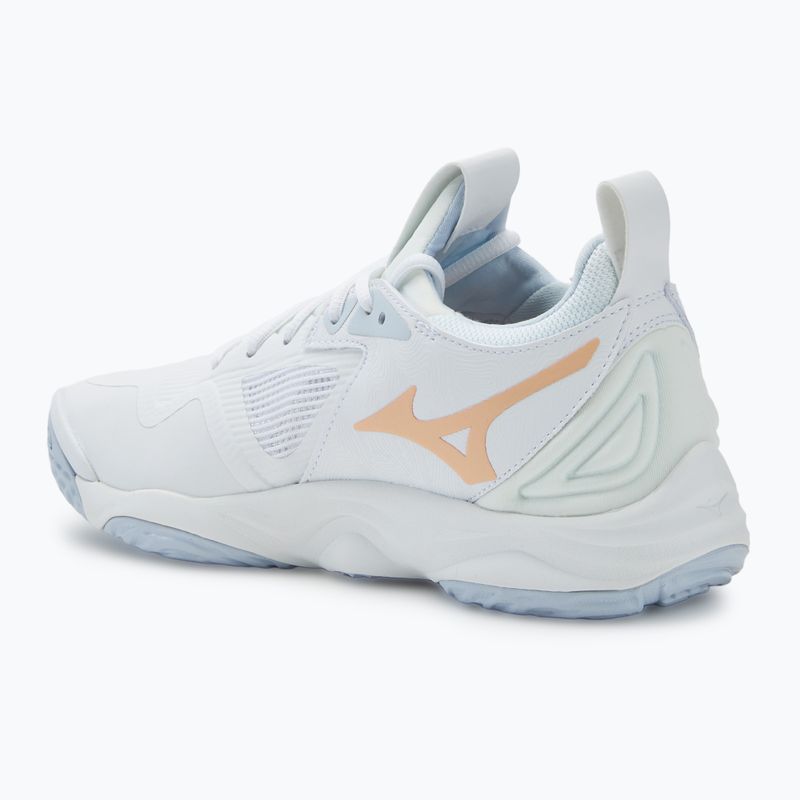 Scarpe da pallavolo donna Mizuno Wave Momentum 3 bianco/marino peonia/pesca parfait 3