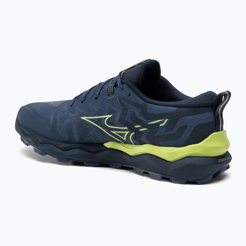 Scarpe da corsa da uomo Mizuno Wave Daichi 8 navy peony/verde brillante/blu scuro 3