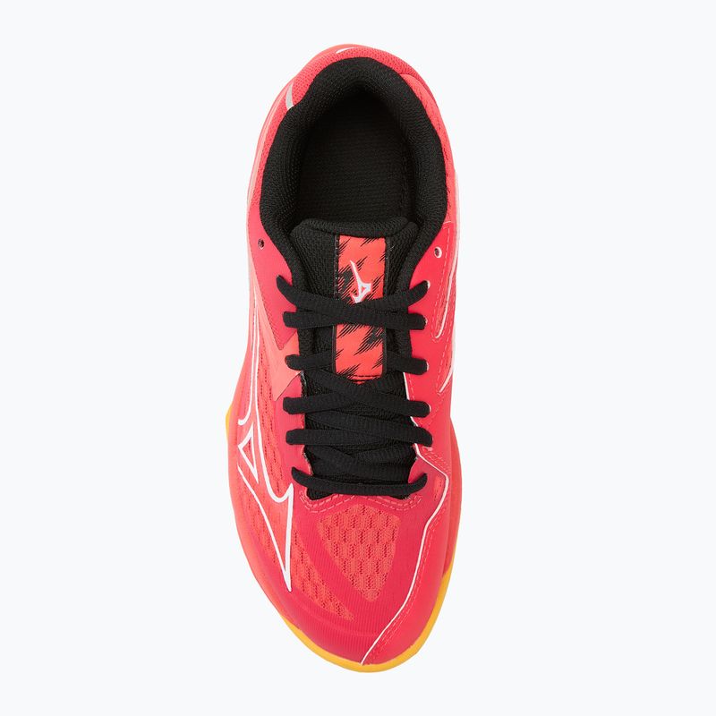 Mizuno Lightning Star Z7 scarpe da pallavolo per bambini rosso radioso/bianco/carota 5