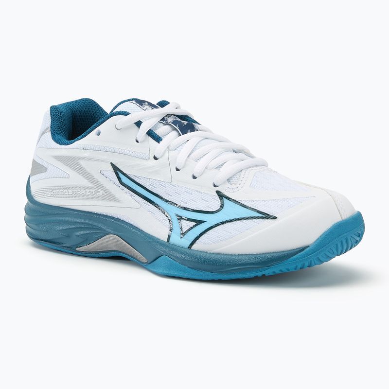 Scarpe da pallavolo Mizuno Lightning Star Z7 bianco/blu marina/argento per bambini