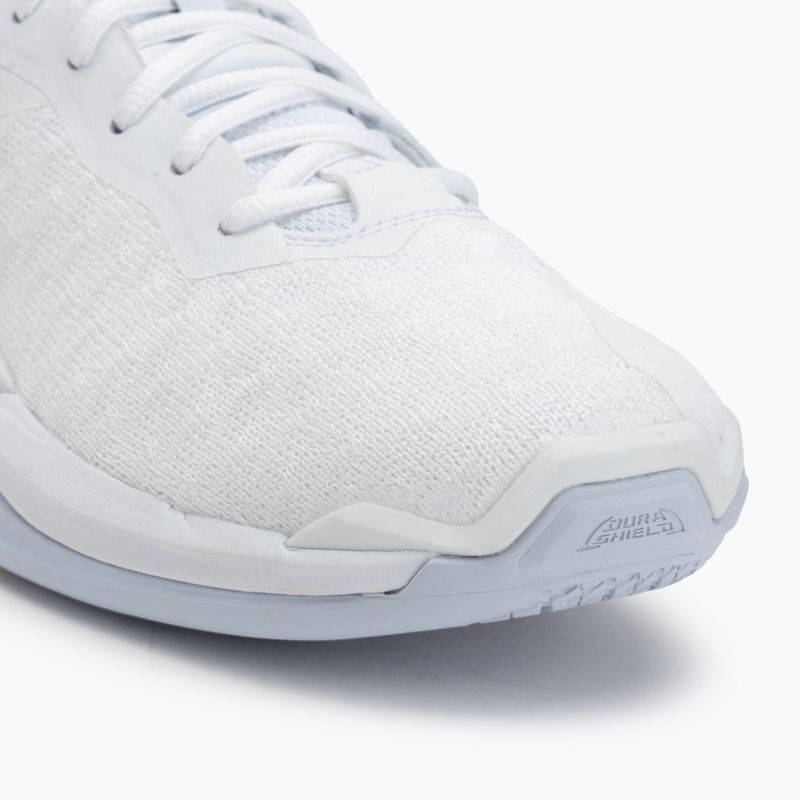 Scarpe da pallamano da donna Mizuno Wave Stealth Neo bianco/navy peonia/pesca parfait 7