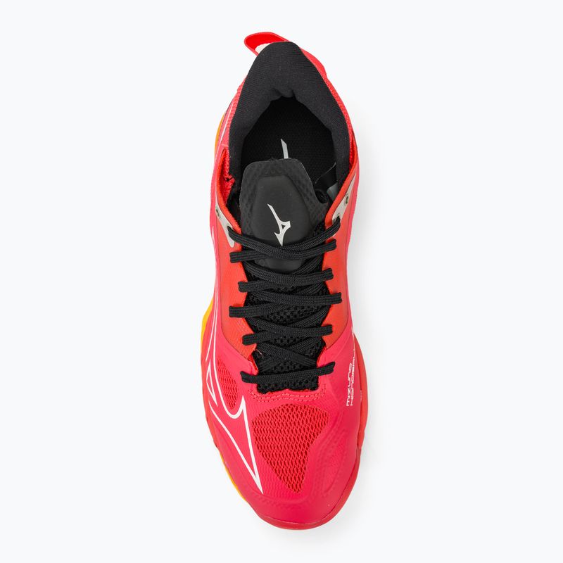 Scarpe da pallamano da uomo Mizuno Wave Mirage 5 rosso radioso/bianco/carota 6