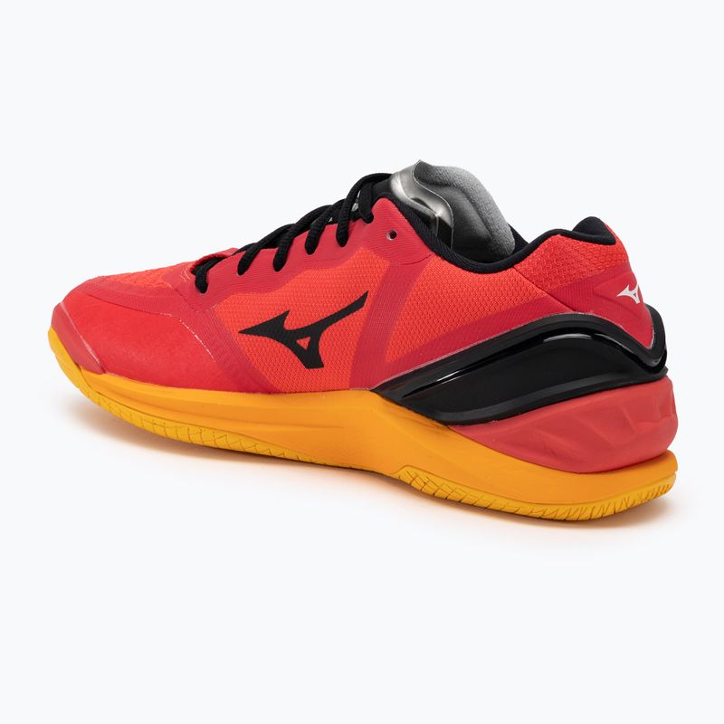 Scarpe da pallamano da uomo Mizuno Wave Stealth Neo rosso radioso/bianco/carota 3