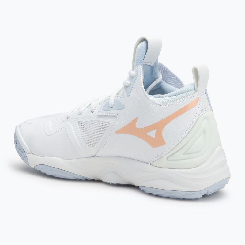 Scarpe da pallavolo donna Mizuno Wave Momentum 3 Mid bianco/marino peonia/pesca parfait 3