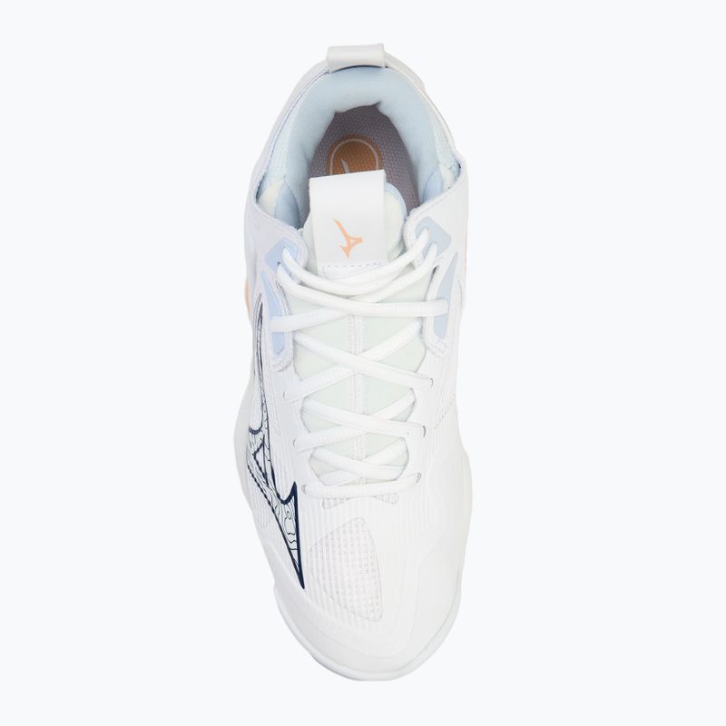 Scarpe da pallavolo donna Mizuno Wave Momentum 3 Mid bianco/marino peonia/pesca parfait 5