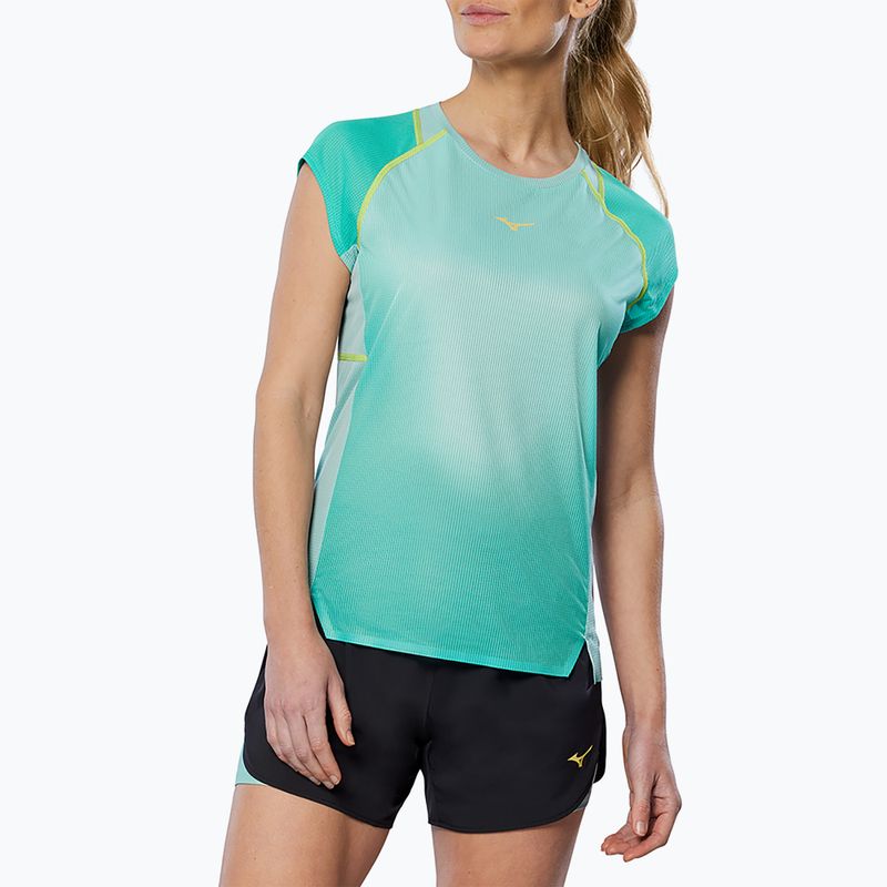 Maglietta da corsa da donna Mizuno Aero Tee blu uovo