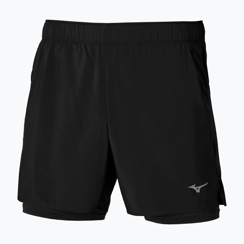 Pantaloncini da corsa Mizuno Core 5.5" 2IN1 da uomo, nero