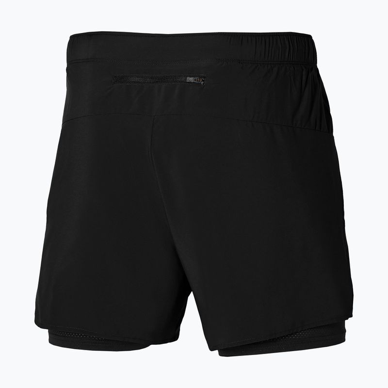 Pantaloncini da corsa Mizuno Core 5.5" 2IN1 da uomo, nero 2