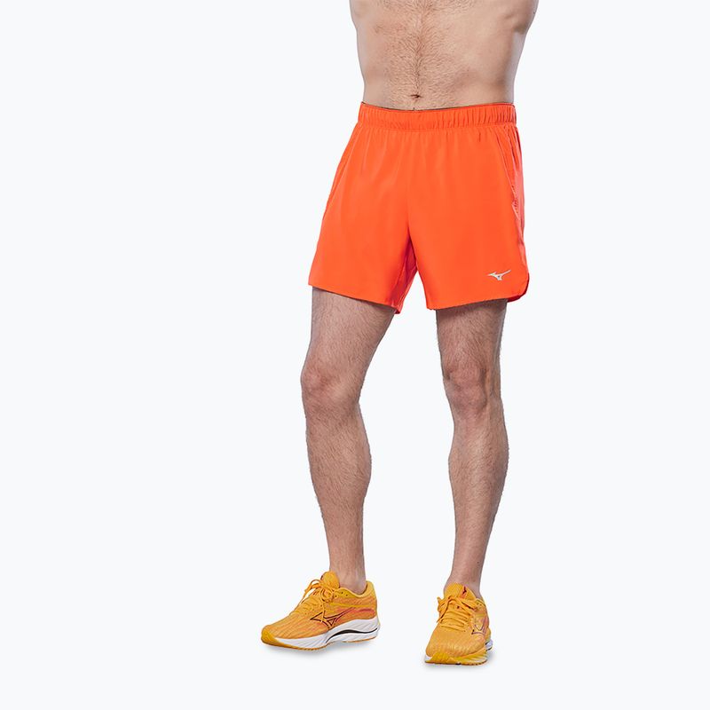 Pantaloncini da corsa Mizuno Core 5.5 2in1 nasturtium da uomo