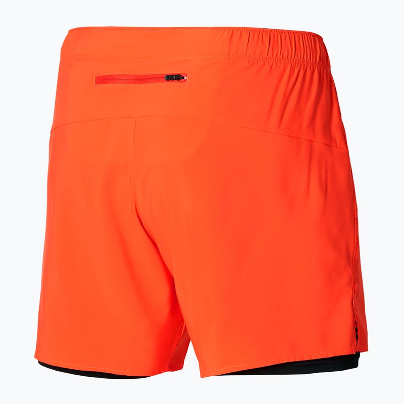 Pantaloncini da corsa Mizuno Core 5.5 2in1 nasturtium da uomo 4